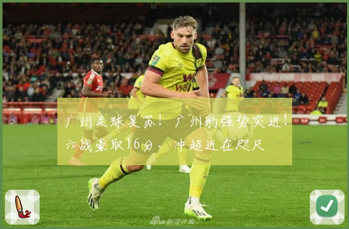 广州足球复苏！广州豹强势突进！六战豪取16分，冲超近在咫尺